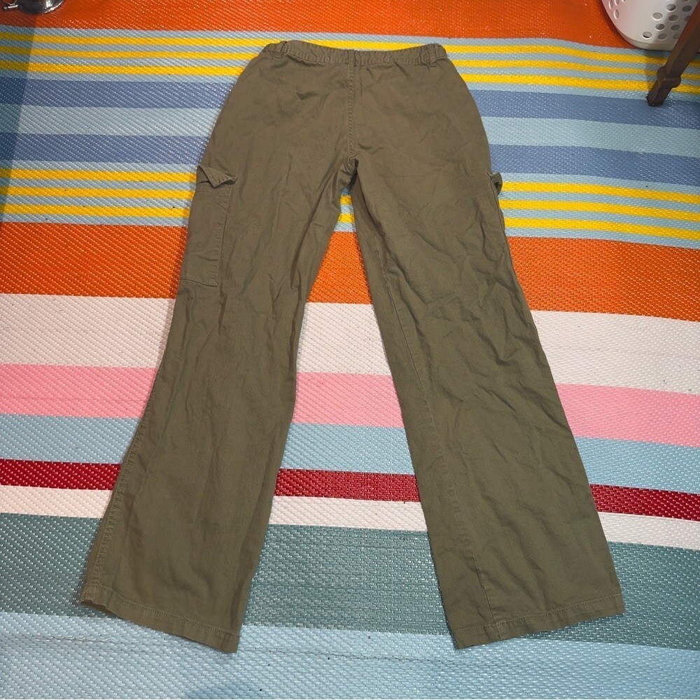 Denim Co Primark Cares Green Cargo Denim Jeans Olive Green Women Size 4 - Picture 2 of 3